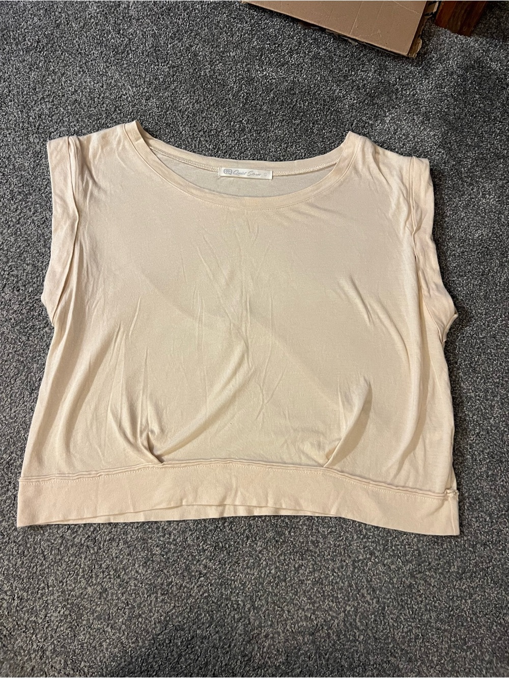 Light Cream Sleeveless Tee - Casual Everyday Top